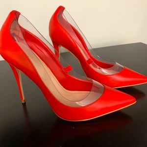 Red leather Aldo heels